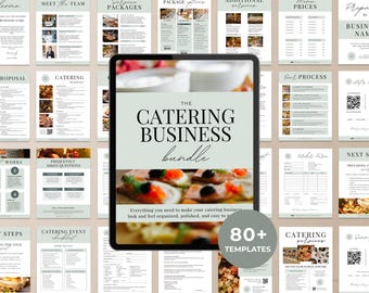 Catering Business Starter Kit | Catering Contract, Client Intake, Proposal, Intake Form, Menu, Welcome Packet | Editable Canva Templates