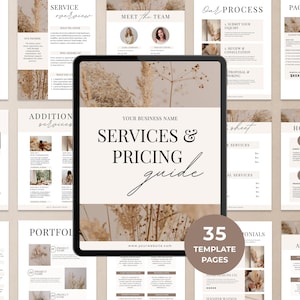 Services and Pricing Guide, Client Welcome Bundle Canva, Client Onboarding for coaches, creatives, photographers, designers