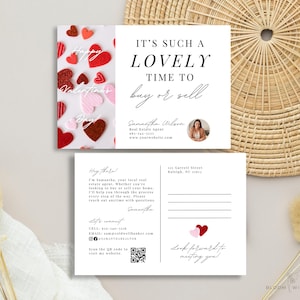 Valentinstag Valentinstag Postkarte, Real Real Real Real Real Traume Makler Pop By Valentine Mailer, Realtor Februar Valentine Marketing, Canva Template