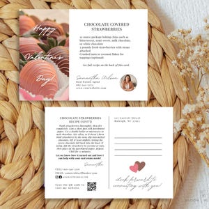 Valentinsgruß-Immobilien-Postkarten-Rezept, Valentinstag-Immobilien-Landwirtschafts-Karte, Makler-Pop von Valentine Mailer, Realtor Februar Marketing