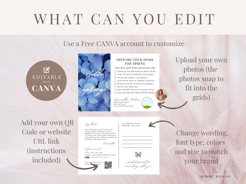 Spring Realtor Marketing Postcard, Spring Home Maintenance Checklist ...