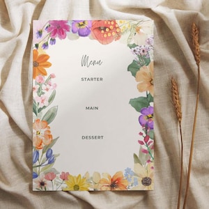 Floral Menu Template