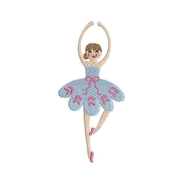Ballerina 3 Sizes Classic Ballet Dance Machine Embroidery Design PES DST JEF Included