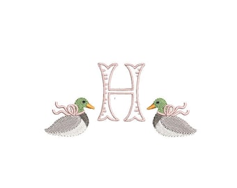 Mallard Girl Single Duck Machine Embroidery Design 4 Sizes PES DST JEF Incl Digital Instant Download