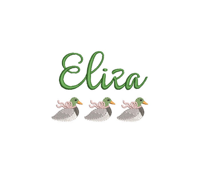 Mallard Girl With Bow Trio Duck Machine Embroidery Design 3 Sizes PES ...