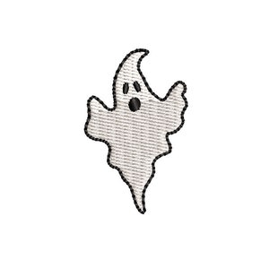 Flying Halloween Wavy Ghost 8 Sizes Machine Embroidery Design PES DST JEF Included In Digital Download