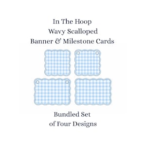 In The Hoop Banner & Milestone Cards, Applique Machine Embroidery Designs, 6 Sizes, PES DST+++ Incl Digital Instant Download