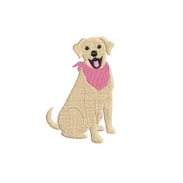 Happy Dog & Bandana, motif de broderie Machine, 5 tailles, PES DST JEF Incl Digital Instant Download