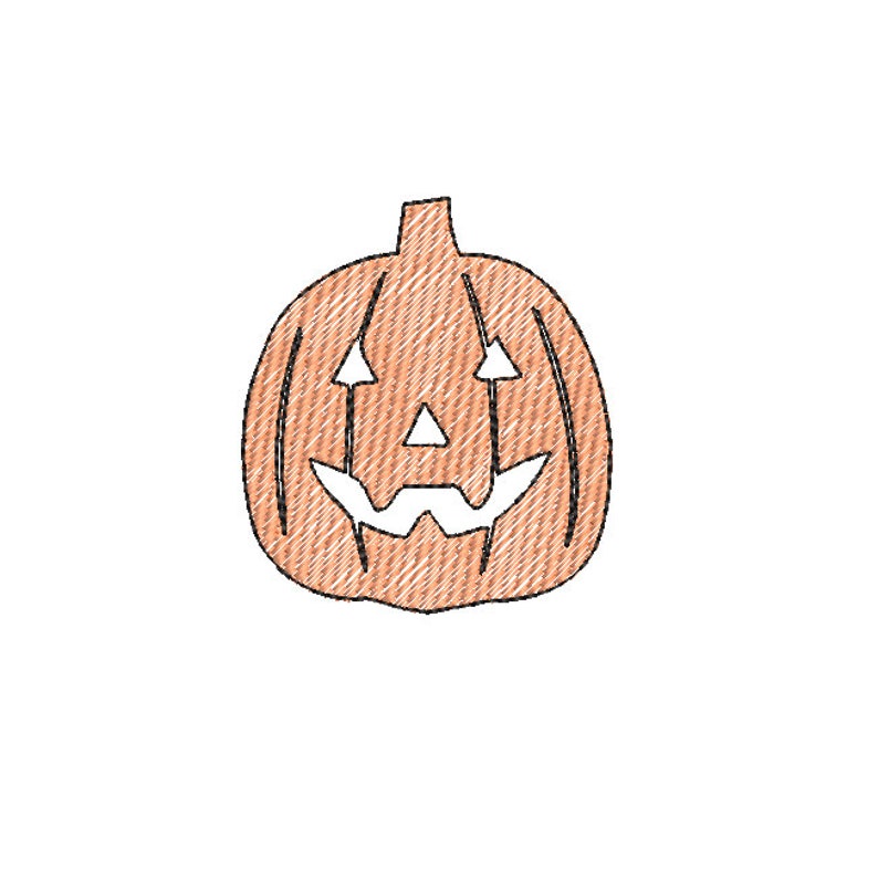 Vintage Halloween Pumpkin Jack O Lantern Embroidery Machine Design ...