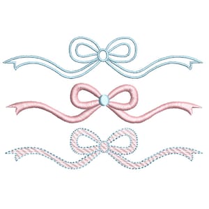 Bow Heirloom Frame Bundle, Three Designs Five Options, for Machine Embroidery, 3 Sizes PES DST JEF++ Incl Digital Instant Download