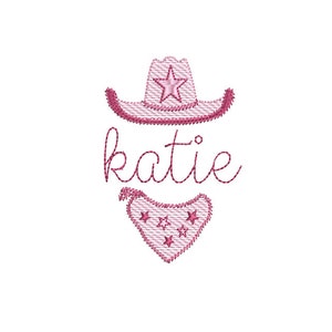 Western Monogram Frame Machine Embroidery Design, 3 Sizes, PES DST JEF++ Digital Instant Download