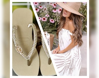 Mujer personalizada Flip Flop regalo hecho a mano regalo de cumpleaños ligero verano sandalia Bling Bling regalo para su diseño de punta abierta Flip Flop