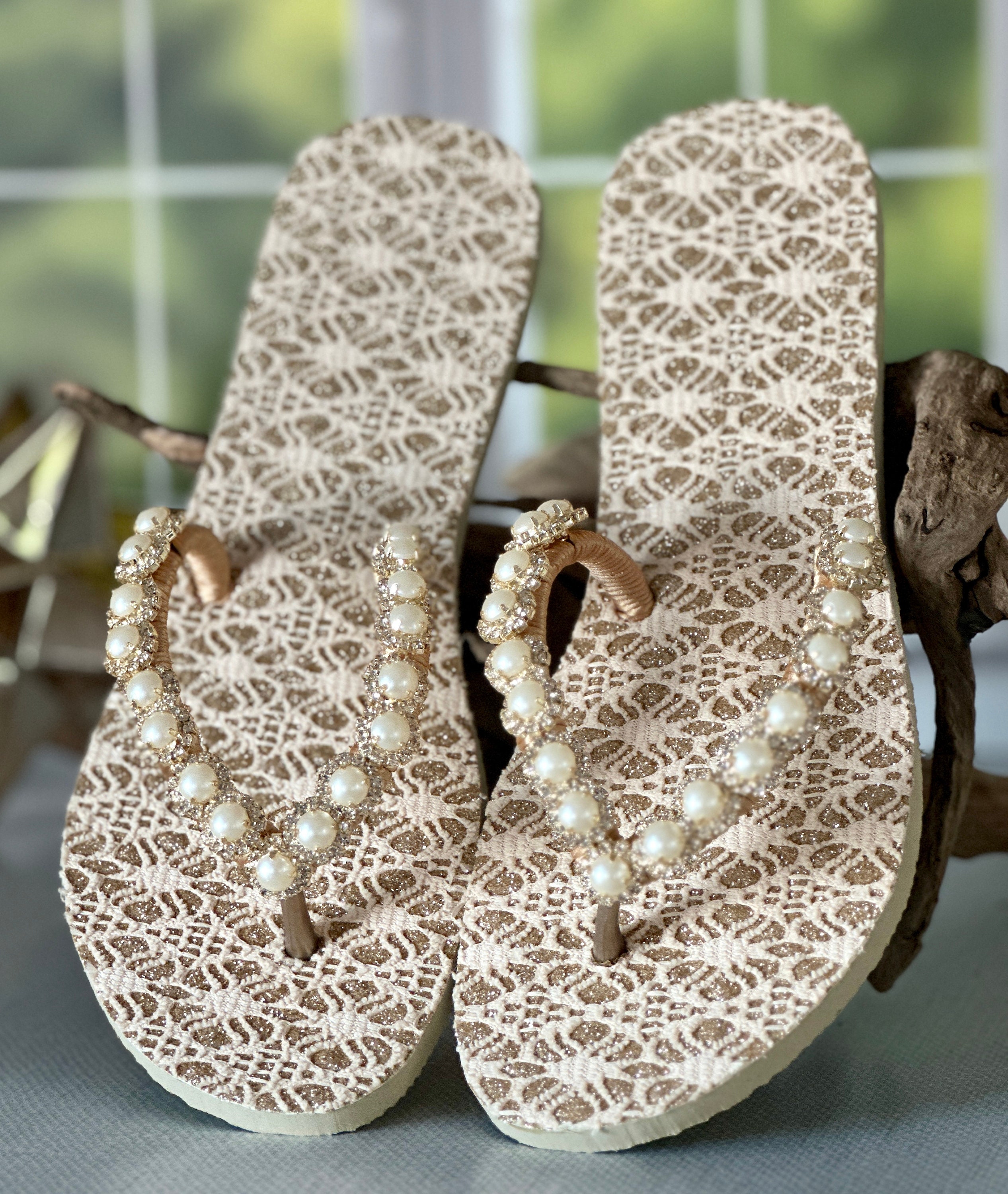 Designer flip flops Etsy France