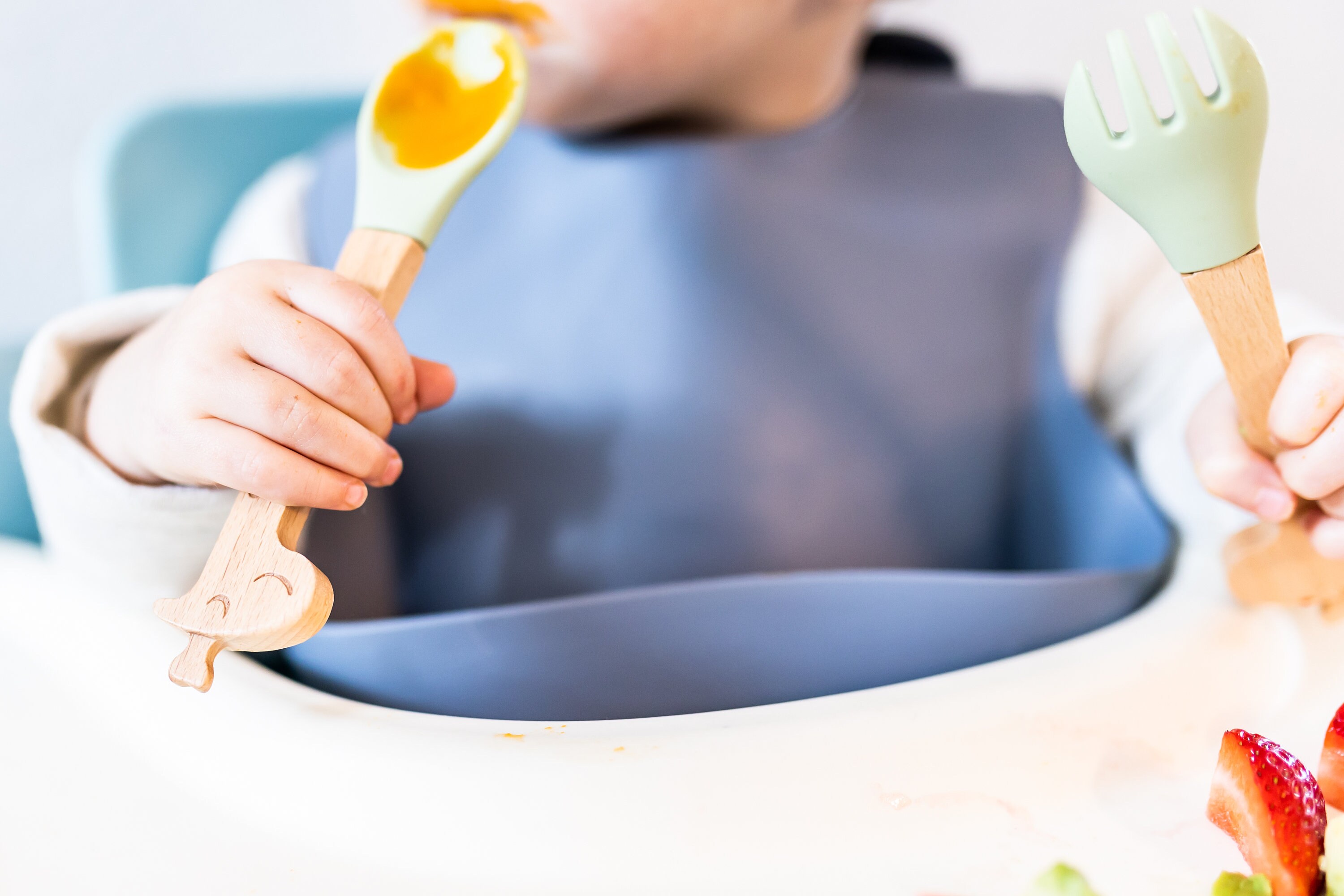 Personalized Spoon and Fork Set Sweet Baby Giraffe Laser Engraved