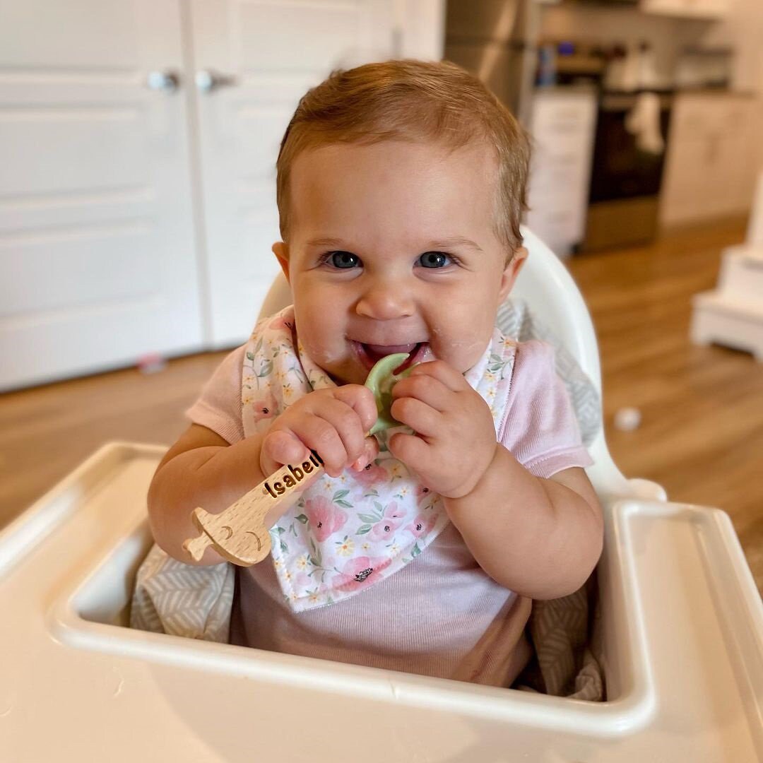 Personalized Spoon and Fork Set Sweet Baby Giraffe Laser Engraved