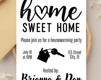 Housewarming Invitation, Housewarming Party Invitation, New Home Card, Home Sweet Home, New Home Invite, Moving Party