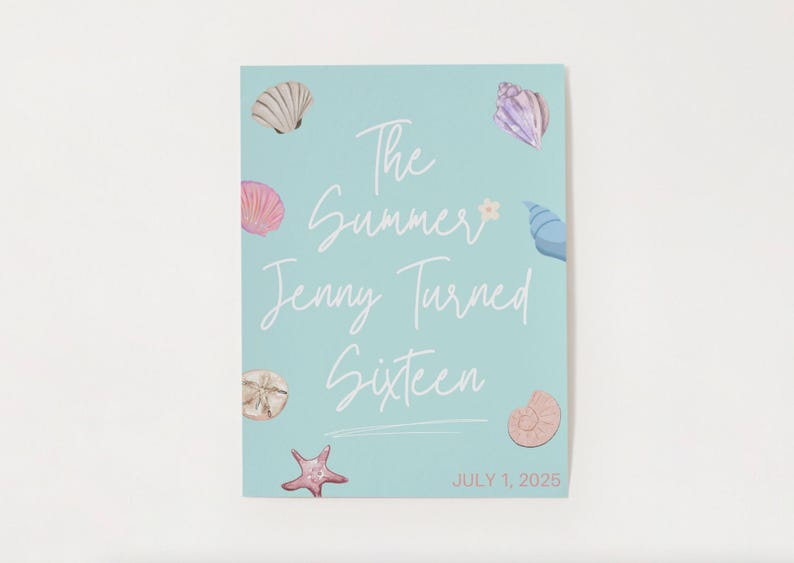 The Summer I Turned Pretty Party Decor, Sweet 16 Beach Party Welcome Sign, Seashell Theme, Summer I Turned Pretty Birthday Sign