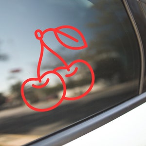 Cherries Decal Sticker For Cars, Laptops, Phones, cute sticker, girly sticker, coquette cherry sticker, gas cap vinyl sticker, trendy decal