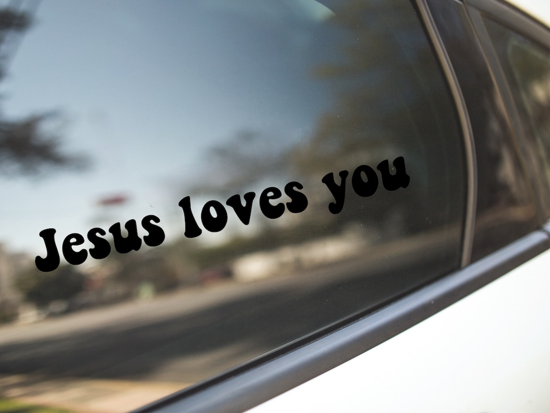SMILE, JESUS LOVES YOU! Vinyl Decal Sticker Car Window Wall - Foto 14