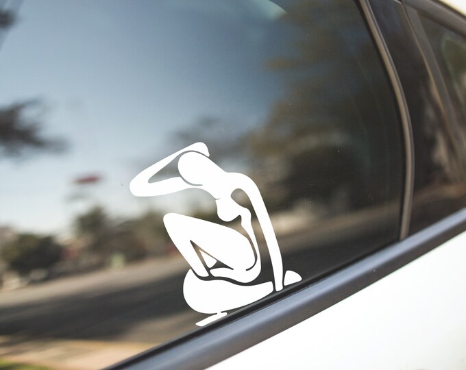 Female Body Outline Sticker for Cars, Laptops, Tumblers, Walls, Phones ...