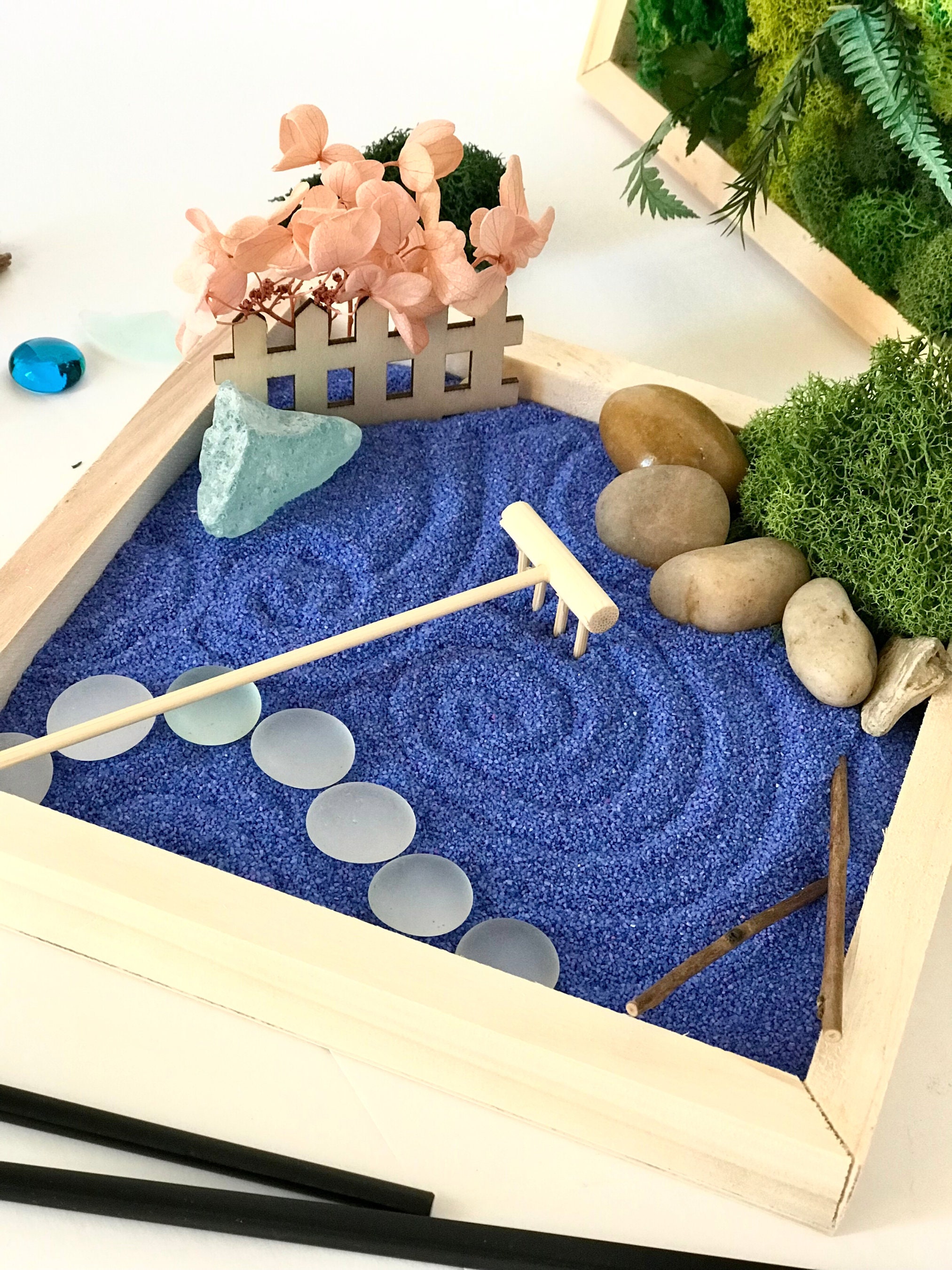 Zen Garden Kit Zen Garden Desk Zen Garden Sand Zen Garden Etsy