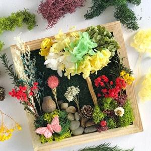 Family Craft Kit For Teens DIY Art Gift Set For Teenagers DIY Craft Therapy Box Frame Moss Art Flores Design Art Crafts Nature Inspired Room