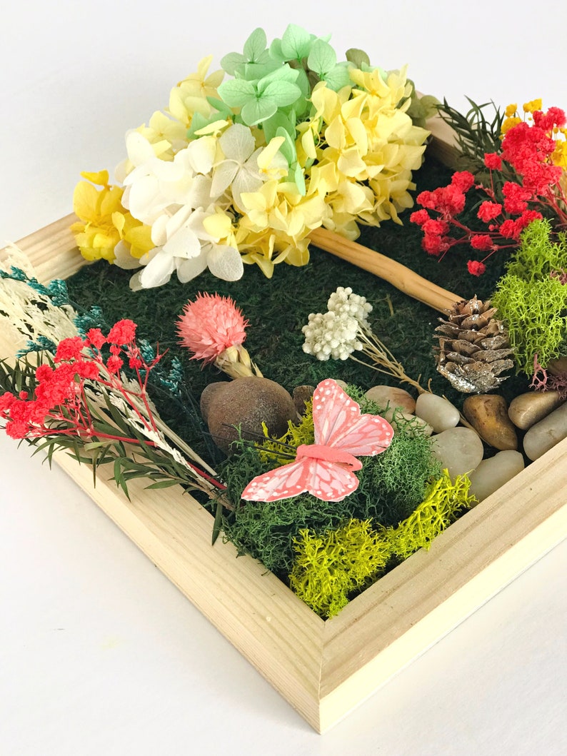 Family Craft Kit For Teens DIY Art Gift Set For Teenagers DIY Craft Therapy Box Frame Moss Art Flores Design Art Crafts Nature Inspired Room