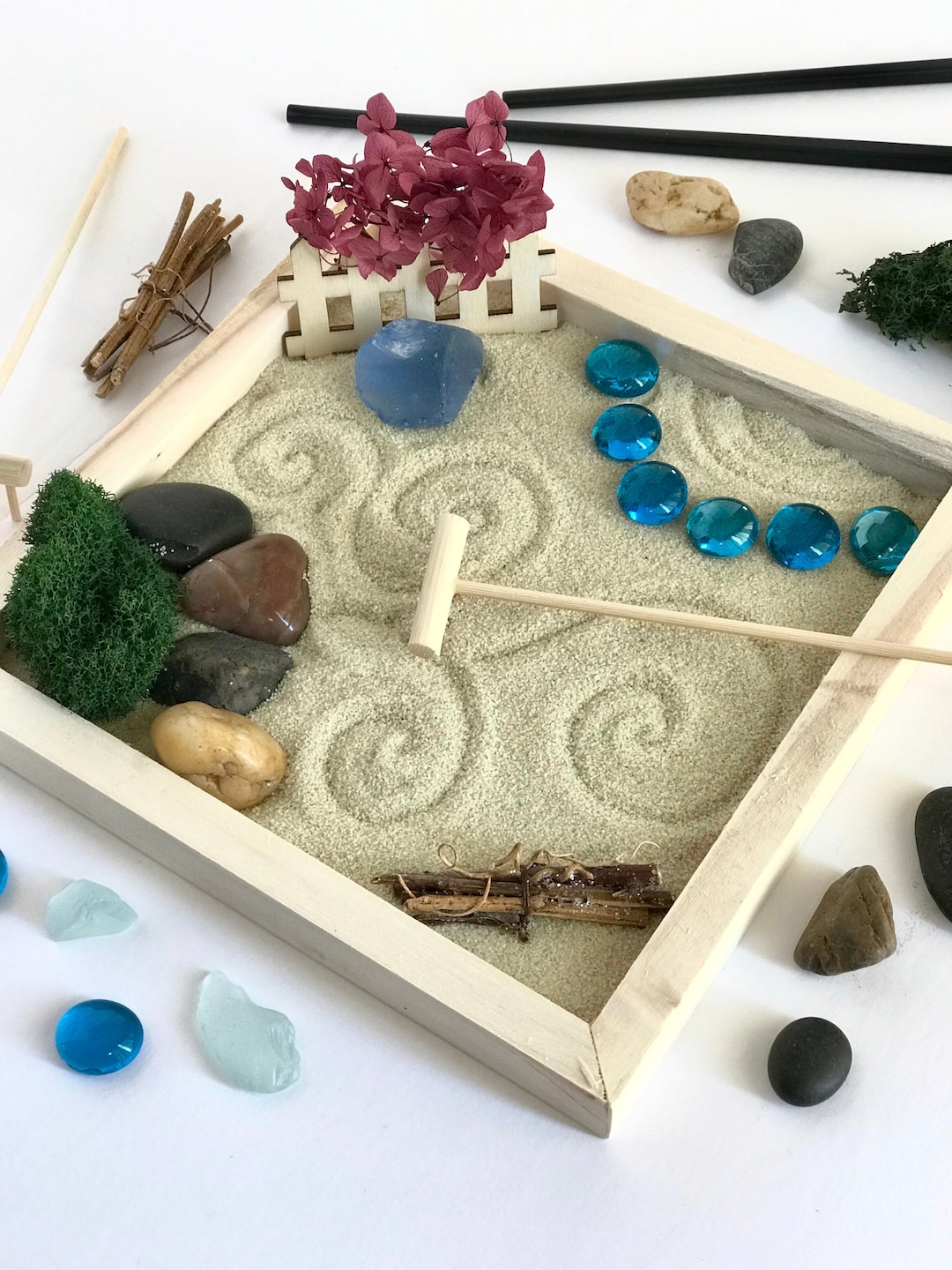 Mini Zen Garden Kit Zen Garden Décor Zen Garden Kit Stress Relief Gift