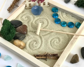 Mini Zen Garden Kit Zen Garden Décor Zen Garden Kit Stress Relief Gift Office Décor Desk Zen Garden Desk Zen Garden Sand Mini Desk Garden