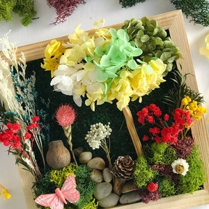 Family Craft Kit For Teens DIY Art Gift Set For Teenagers DIY Craft Therapy Box Frame Moss Art Flores Design Art Crafts Nature Inspired Room