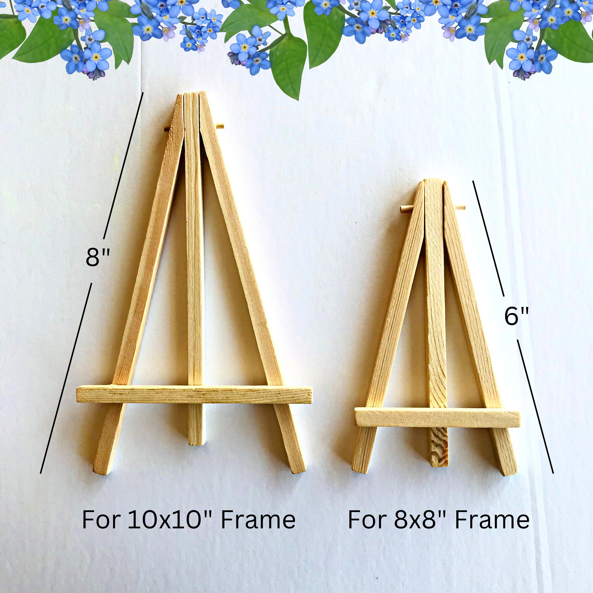 LOOGOOL Mini Easel Stand Wood DIY Embroidery Hoop Wooden Base Holder  Tabletop Display Easel Accessories Embroidery Cross Stitch Standing Decor 5
