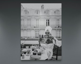 Girl in Paris Canvas Print, Designer Luxury Canvas, Fashion Wall Decor, Fashion Wall Art Canvas, Vintage Poster, VSCO Girl Poster, Paris