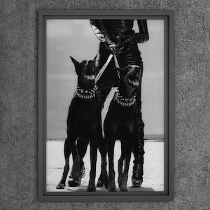 Two Doberman Poster Print, Hypebeast Poster, Luxury Designer Fashion Dog Lover Poster, Fashion Wall Art, Designer Poster, Streetwear Poster