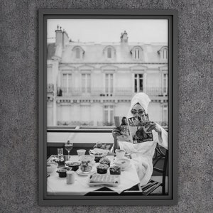Girl in Paris Poster Print, Designer Luxury Canvas, Fashion Wall Decor, Fashion Wall Art Canvas, Vintage Poster, VSCO Girl Poster, Paris