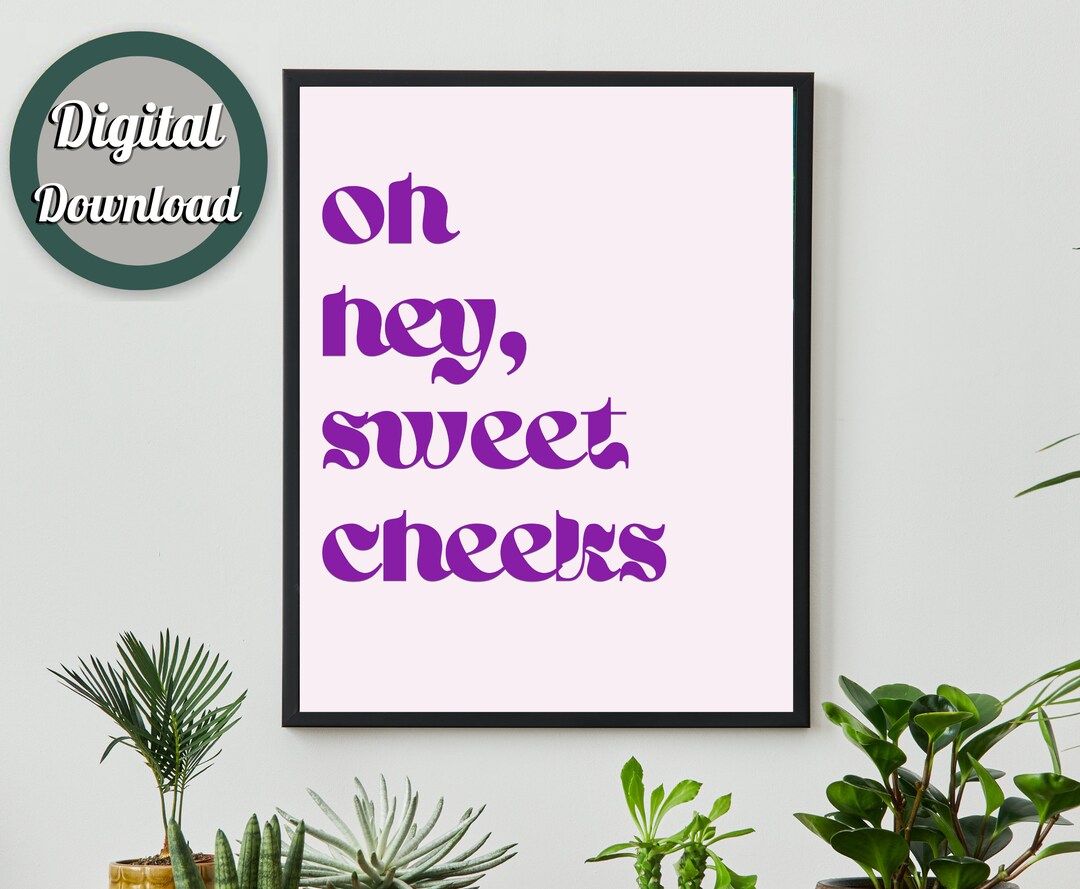 Trendy Bathroom Wall Art Retro Printable Quote Artwork Funny Etsy