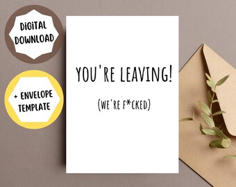 Leaving Job Card Congrats - Etsy