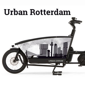 Großes Lastenfahrrad-Aufkleberset für Urban Arrow Family • Urban Rotterdam • Set mit zwei Lastenfahrrad-Aufklebern