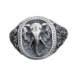 Handmade Sterling Silver Elephant Ring: Animal Jewelry Gift