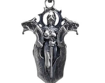 Sterling Silver Freya Pendant: Norse Goddess Necklace