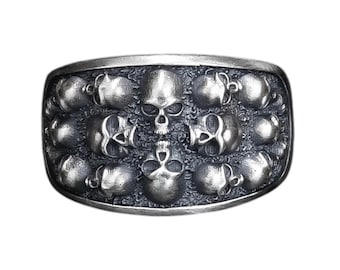 Bague tête de mort en argent sterling : bague de motard Memento Mori, bijoux gothiques