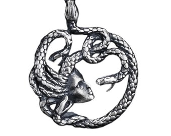 Collana con ciondolo Medusa in argento sterling: regalo di gioielli ispirati alla mitologia greca