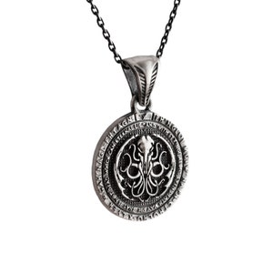 Collana Lovecraft Cthulhu, ciondolo Lovecraft con tentacoli di polpo e Kraken, gioielli gotici in argento, ciondolo mostro horror, mito di Cthulhu