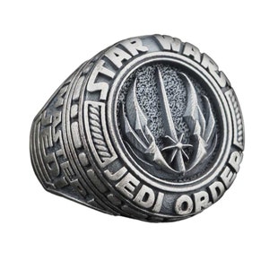 Star Wars Ring Jedi Symbol, Galactic Empire Ring, Rebel Alliance, Star Wars Jewelry, Wedding Band, Gift for Him