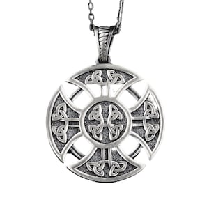 Sterling Silver Celtic Knot Pendant Necklace: Irish Jewelry Gift