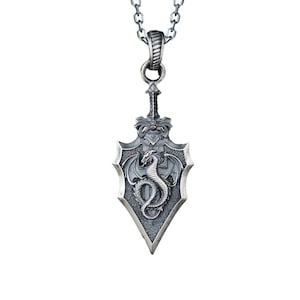 Dragon Sterling Silver Dogtag - Etsy
