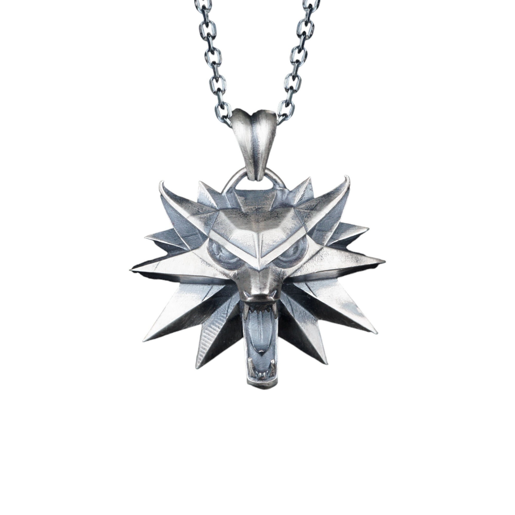 Collana Lupo In Argento Sterling 925 VENACOLY - Ciondolo Uomo Donna, Gioiello Regalo