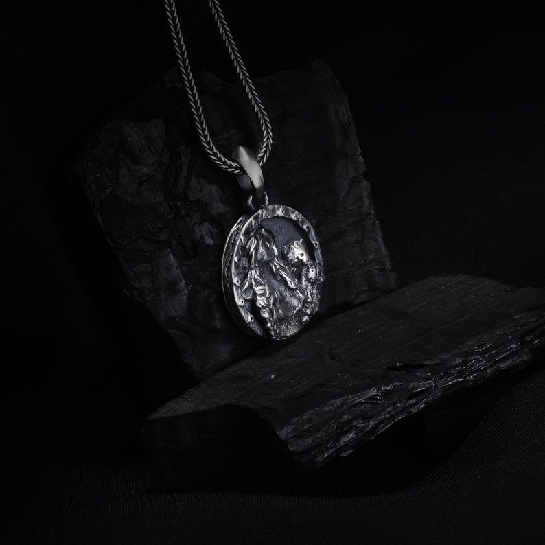 Sterling Silver Freya Necklace: Norse Goddess Mythology Pendant image 6
