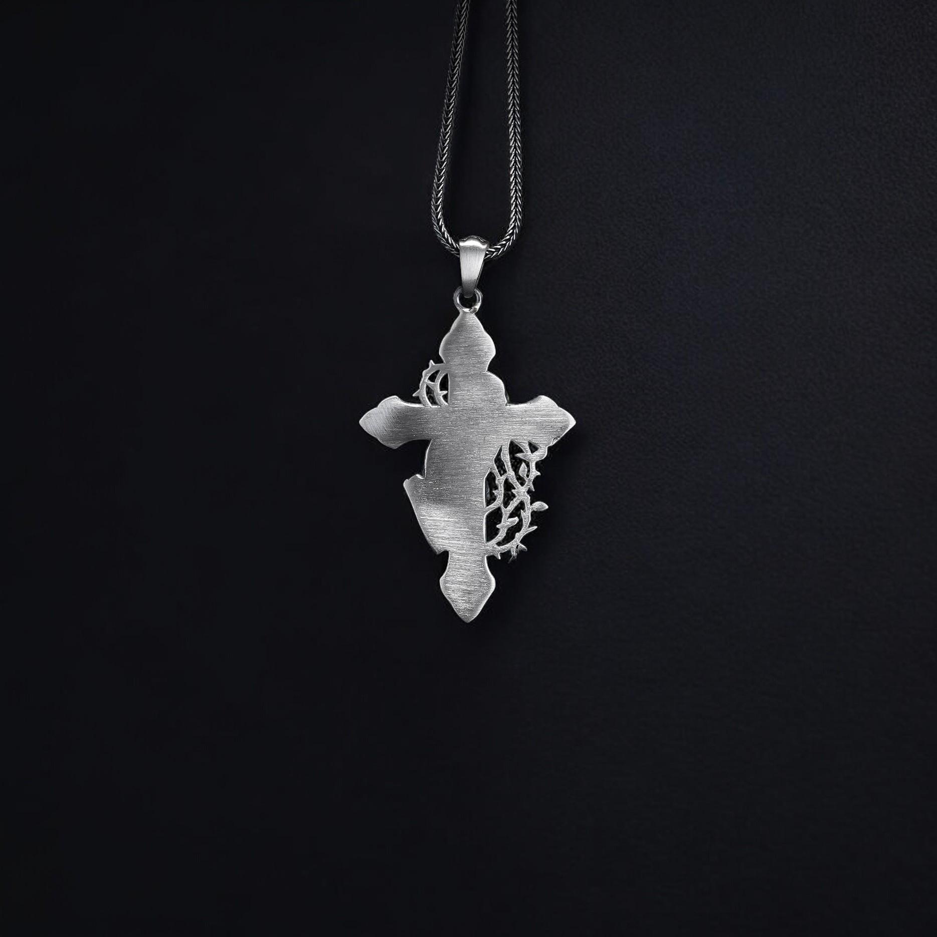 925 Sterling Silber Vergoldetes Kreuz Mit Betenden Händen Und Beweglichem Minikreuz, Zirkonia Pflastern, Bling