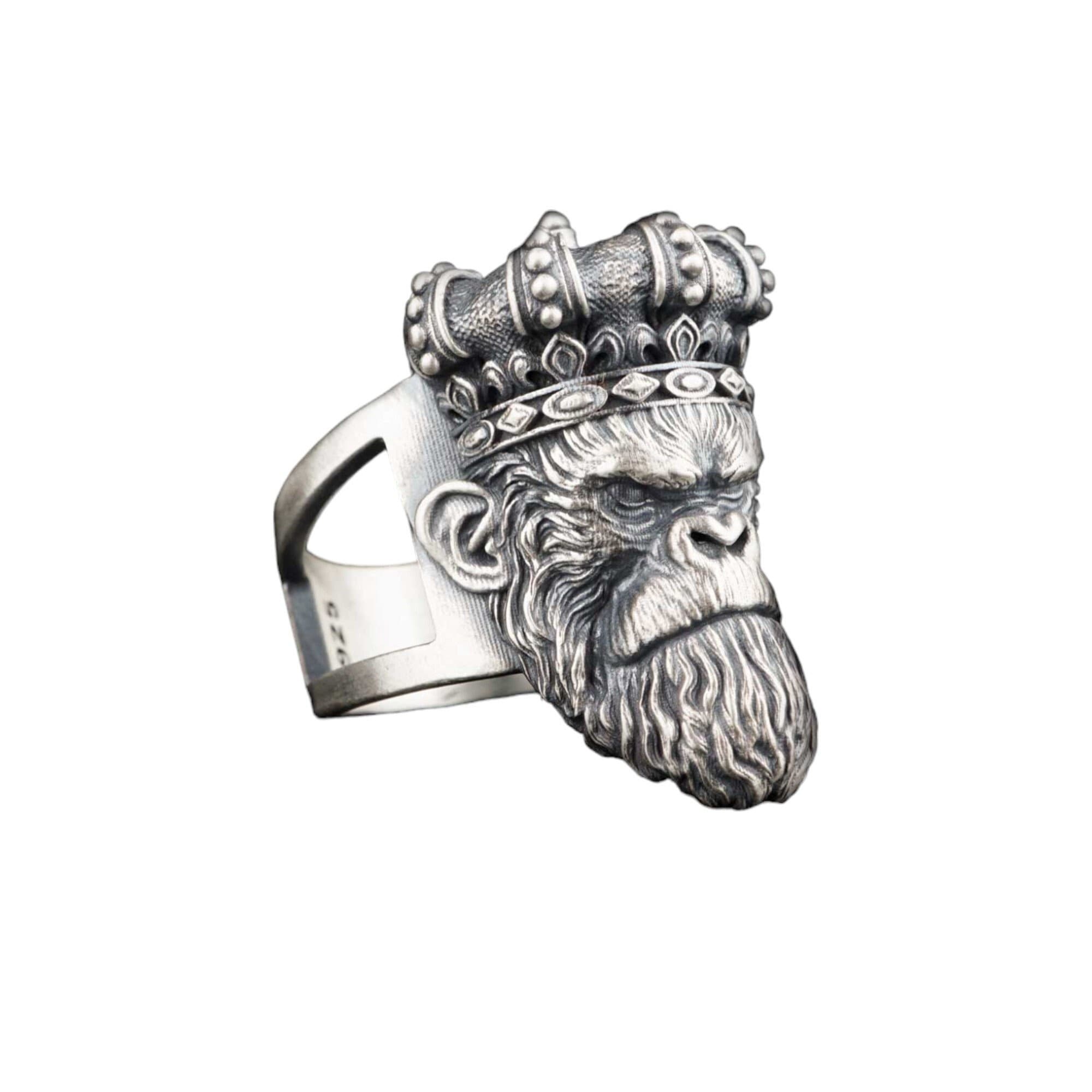 Silver gorilla ring - Etsy 日本
