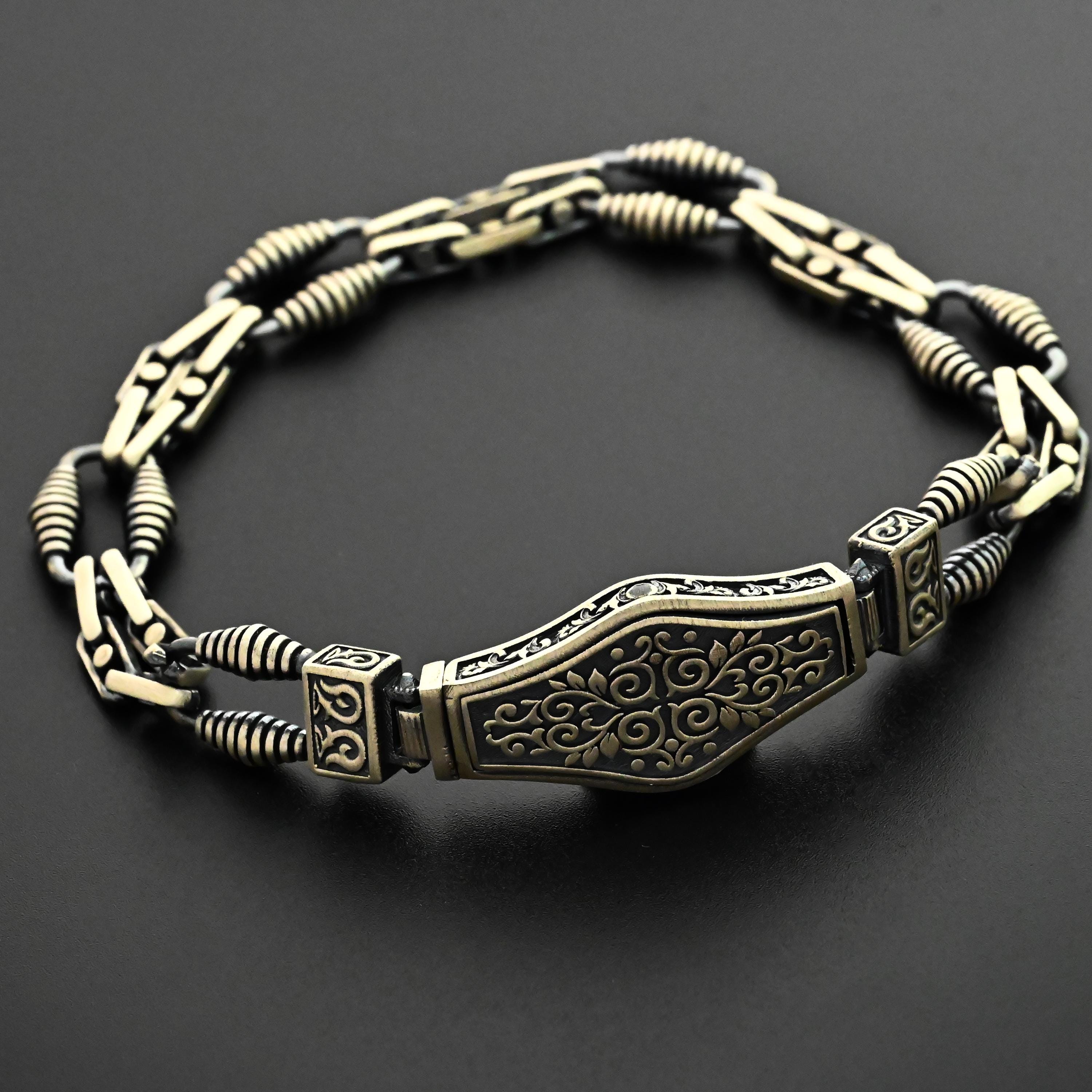 Sterling Silver Bracelets Gothic - Etsy